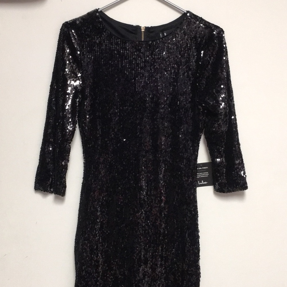 Black sequined dress